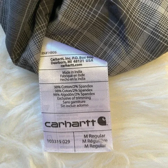 Carhartt Flannel Heavy Button Down Long Sleeve - Picture 5 of 6